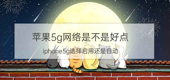 苹果5g网络是不是好点 iphone5g选择启用还是自动？